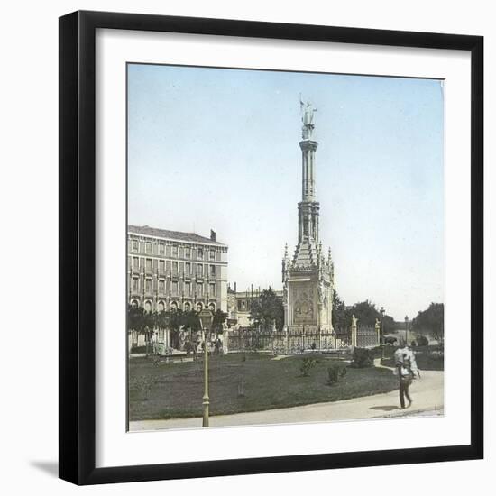 Monument to Christopher Columbus (Around 1451-1506)-Leon, Levy et Fils-Framed Photographic Print