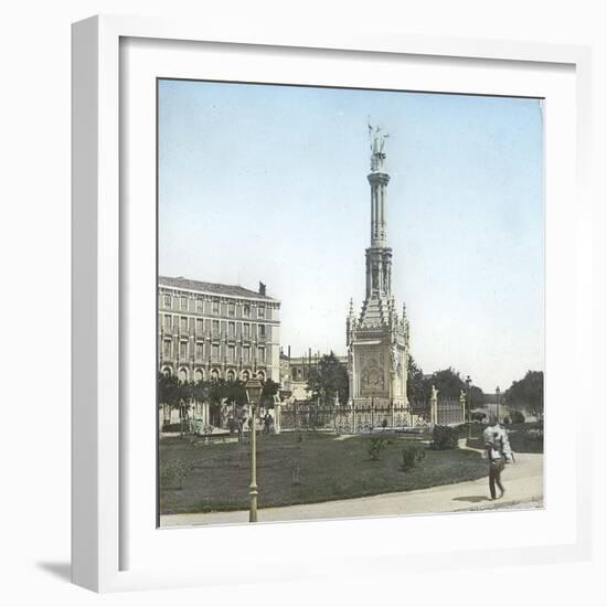 Monument to Christopher Columbus (Around 1451-1506)-Leon, Levy et Fils-Framed Photographic Print