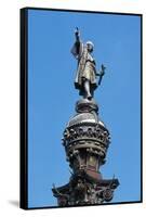 Monument to Christopher Columbus, Barcelona, Catalonia, Spain-null-Framed Stretched Canvas