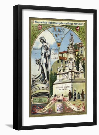 Monument to Christopher Columbus, Genoa-null-Framed Giclee Print