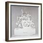 Monument to Earl Howe, Sculpted by J Flaxman, St Paul's Cathedral, City of London, 1818-Charles Heath-Framed Giclee Print