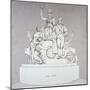 Monument to Earl Howe, Sculpted by J Flaxman, St Paul's Cathedral, City of London, 1818-Charles Heath-Mounted Giclee Print