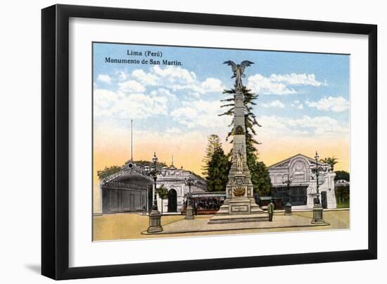 Monument to General San Martin, Lima, Peru, Early 20th Century-null-Framed Giclee Print