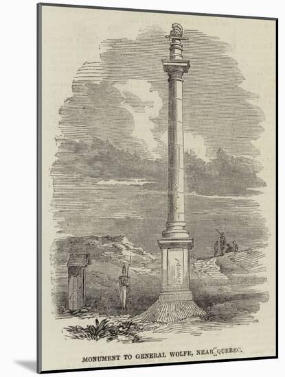 Monument to General Wolfe, Near Quebec-null-Mounted Giclee Print