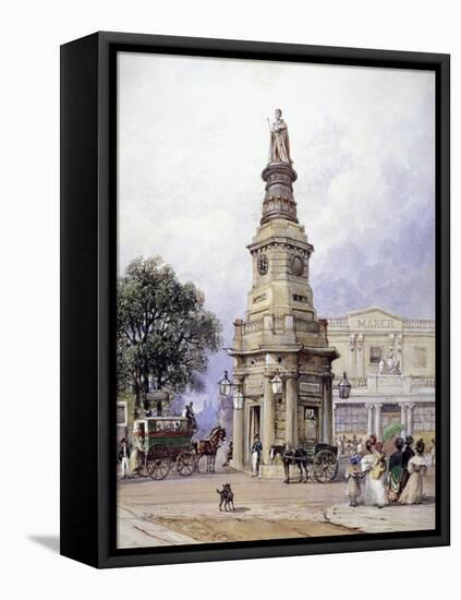 Monument to George Iv, Battle Bridge (Now King's Cros), London, 1835-George Sidney Shepherd-Framed Stretched Canvas