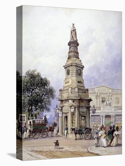 Monument to George Iv, Battle Bridge (Now King's Cros), London, 1835-George Sidney Shepherd-Stretched Canvas