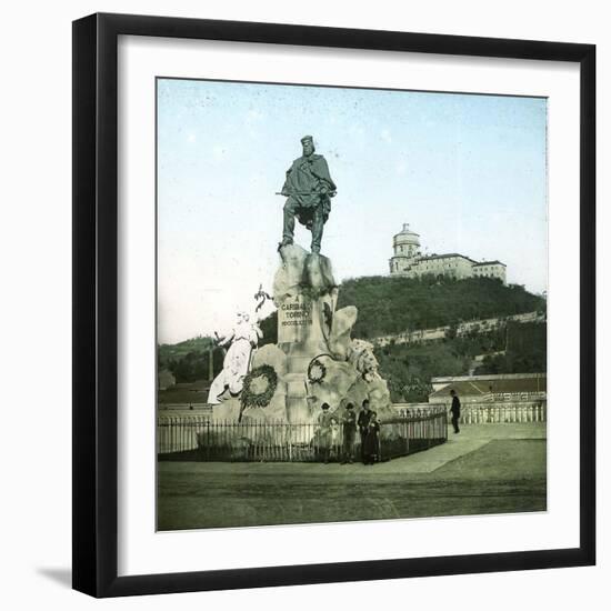 Monument to Giuseppe Garibaldi (1807-1882), Italian Politician (1887), Turin (Italy), Circa 1890-Leon, Levy et Fils-Framed Photographic Print