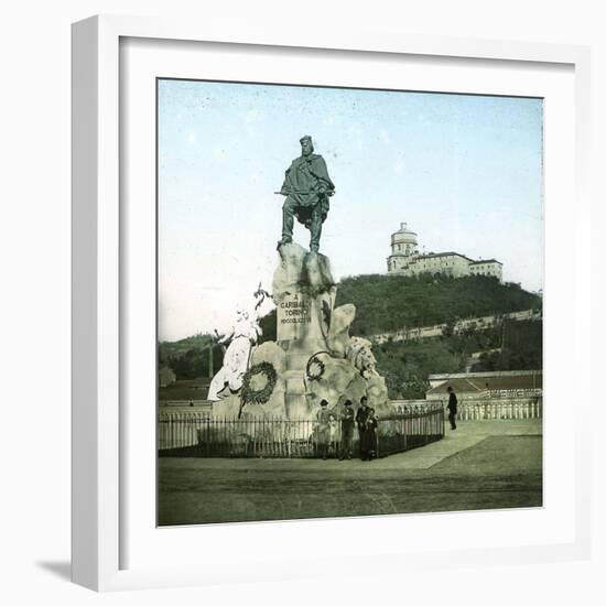 Monument to Giuseppe Garibaldi (1807-1882), Italian Politician (1887), Turin (Italy), Circa 1890-Leon, Levy et Fils-Framed Photographic Print