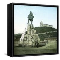 Monument to Giuseppe Garibaldi (1807-1882), Italian Politician (1887), Turin (Italy), Circa 1890-Leon, Levy et Fils-Framed Stretched Canvas