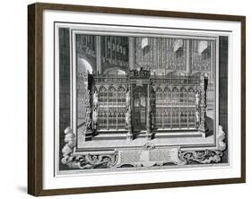 Monument to Henry VII and Queen Elizabeth in the King's Chapel, Westminster Abbey, London, 1735-George Vertue-Framed Giclee Print