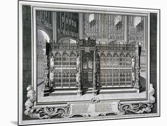 Monument to Henry VII and Queen Elizabeth in the King's Chapel, Westminster Abbey, London, 1735-George Vertue-Mounted Giclee Print