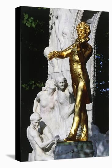 Monument to Johann Strauss, 1921, Neo-Baroque Marble Sculpture-Edmund Hellmer-Stretched Canvas