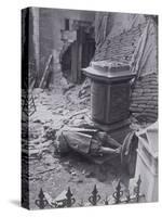 Monument to John Milton and Part of St Giles Without Cripplegate after Bomb Damage, C1940-null-Stretched Canvas