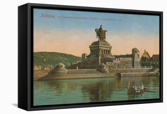 Monument to Kaiser Wilhelm I, Koblenz. Postcard Sent in 1913-German photographer-Framed Stretched Canvas