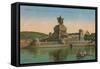 Monument to Kaiser Wilhelm I, Koblenz. Postcard Sent in 1913-German photographer-Framed Stretched Canvas