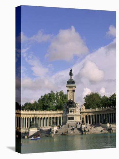 Monument to King Alfonso XII in El Retiro Park, Madrid, Spain, Europe-Sergio Pitamitz-Stretched Canvas