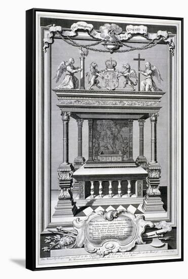 Monument to King Edward VI, Chapel of Henry VII, Westminster Abbey, London, C1740-George Vertue-Framed Stretched Canvas