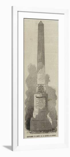 Monument to Lieutenant H E Baines at Quebec-null-Framed Giclee Print