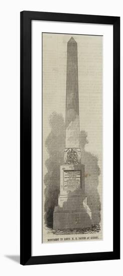 Monument to Lieutenant H E Baines at Quebec-null-Framed Giclee Print