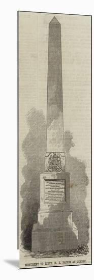 Monument to Lieutenant H E Baines at Quebec-null-Mounted Giclee Print