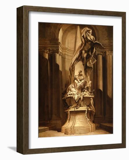 Monument to Mignard, c.1735-Francois Boucher-Framed Giclee Print