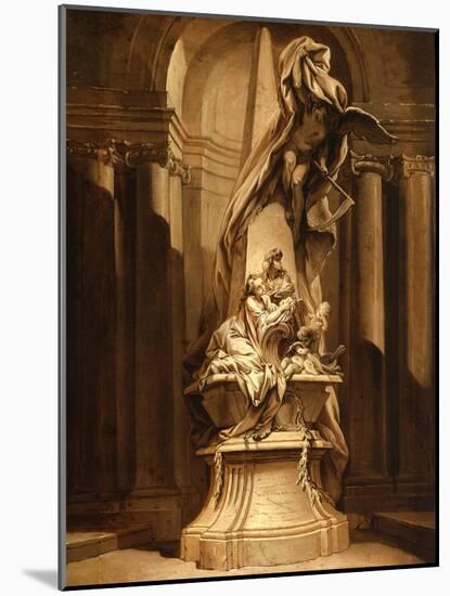 Monument to Mignard, c.1735-Francois Boucher-Mounted Giclee Print