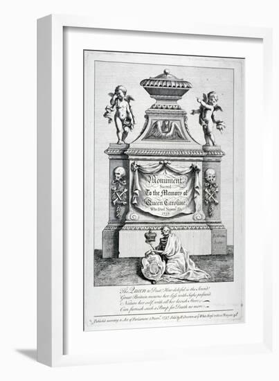 Monument to Queen Caroline, Consort of George II, Westminster Abbey, London, 1737-George Bickham-Framed Giclee Print