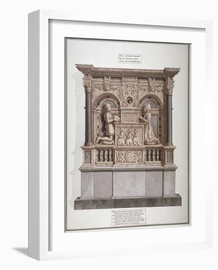 Monument to Richard Allington in Rolls Chapel, Chancery Lane, City of London, 1800-Frederick Nash-Framed Giclee Print