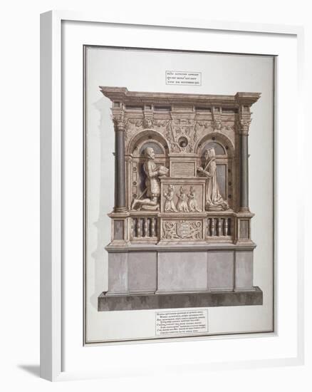 Monument to Richard Allington in Rolls Chapel, Chancery Lane, City of London, 1800-Frederick Nash-Framed Giclee Print