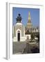 Monument to Setthathirath I in Front of Wat That Luang Temple Complex-null-Framed Giclee Print