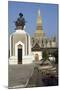 Monument to Setthathirath I in Front of Wat That Luang Temple Complex-null-Mounted Giclee Print