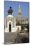 Monument to Setthathirath I in Front of Wat That Luang Temple Complex-null-Mounted Giclee Print