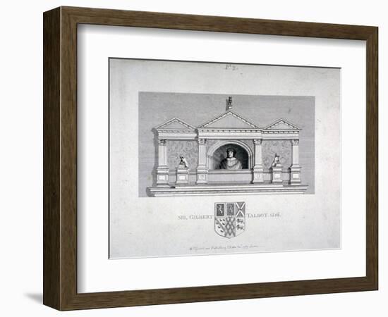 Monument to Sir Gilbert Talbot, Master of the Jewel House at the Tower of London, 1789-James Fittler-Framed Giclee Print