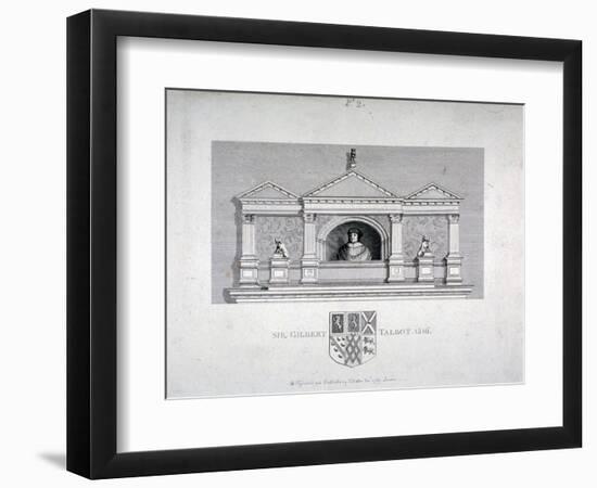 Monument to Sir Gilbert Talbot, Master of the Jewel House at the Tower of London, 1789-James Fittler-Framed Giclee Print