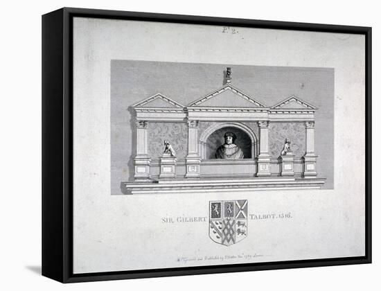 Monument to Sir Gilbert Talbot, Master of the Jewel House at the Tower of London, 1789-James Fittler-Framed Stretched Canvas