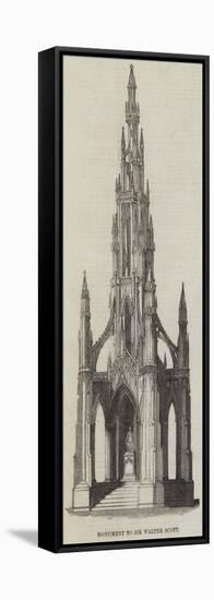 Monument to Sir Walter Scott-null-Framed Stretched Canvas