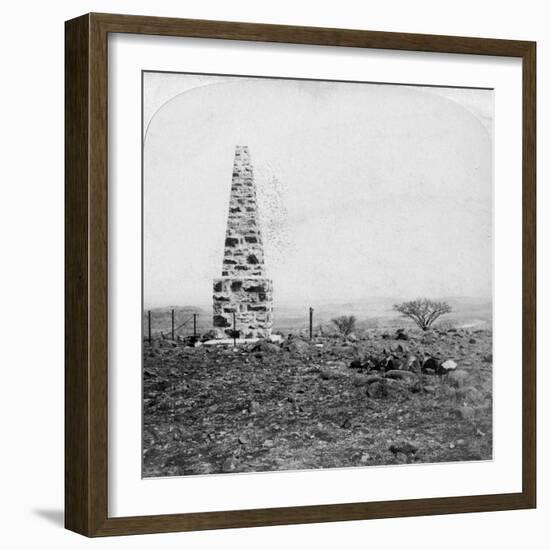 Monument to the 27th Inniskillings, Hart's Hill, Near Colenso, Natal, South Africa, Boer War, 1901-Underwood & Underwood-Framed Giclee Print