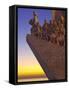 Monument to the Discoveries at Dusk, Belem, Lisbon, Portugal, Europe-Stuart Black-Framed Stretched Canvas