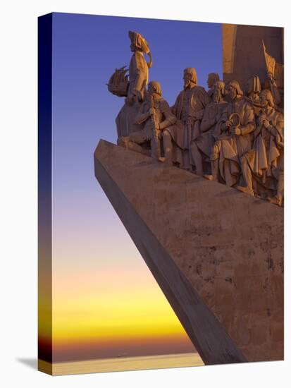 Monument to the Discoveries at Dusk, Belem, Lisbon, Portugal, Europe-Stuart Black-Stretched Canvas