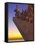 Monument to the Discoveries at Dusk, Belem, Lisbon, Portugal, Europe-Stuart Black-Framed Stretched Canvas