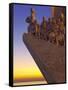 Monument to the Discoveries at Dusk, Belem, Lisbon, Portugal, Europe-Stuart Black-Framed Stretched Canvas