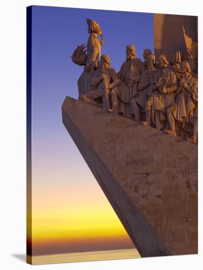 Monument to the Discoveries at Dusk, Belem, Lisbon, Portugal, Europe-Stuart Black-Stretched Canvas