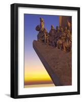 Monument to the Discoveries at Dusk, Belem, Lisbon, Portugal, Europe-Stuart Black-Framed Photographic Print