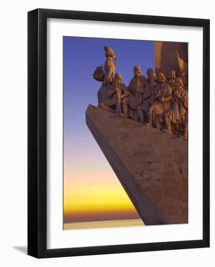 Monument to the Discoveries at Dusk, Belem, Lisbon, Portugal, Europe-Stuart Black-Framed Photographic Print