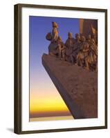 Monument to the Discoveries at Dusk, Belem, Lisbon, Portugal, Europe-Stuart Black-Framed Photographic Print