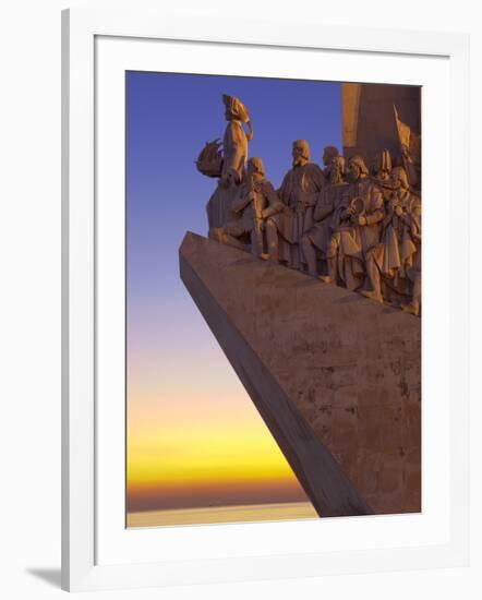 Monument to the Discoveries at Dusk, Belem, Lisbon, Portugal, Europe-Stuart Black-Framed Photographic Print