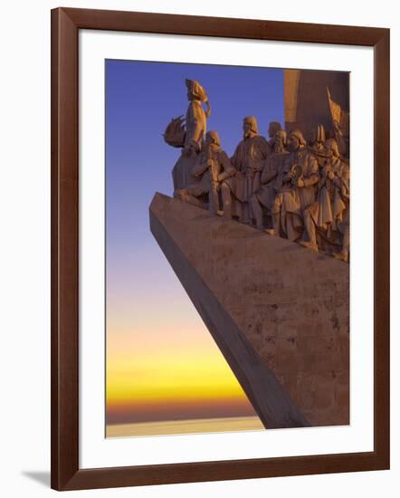 Monument to the Discoveries at Dusk, Belem, Lisbon, Portugal, Europe-Stuart Black-Framed Photographic Print