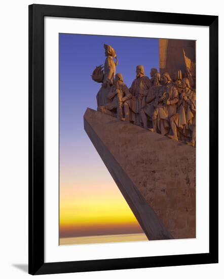 Monument to the Discoveries at Dusk, Belem, Lisbon, Portugal, Europe-Stuart Black-Framed Photographic Print