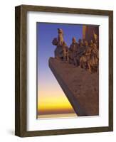 Monument to the Discoveries at Dusk, Belem, Lisbon, Portugal, Europe-Stuart Black-Framed Photographic Print