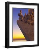 Monument to the Discoveries at Dusk, Belem, Lisbon, Portugal, Europe-Stuart Black-Framed Photographic Print